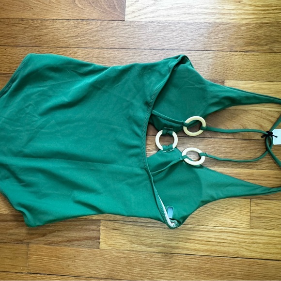Commense Olive Halter One-Piece Swimsuit - Picture 6 of 6